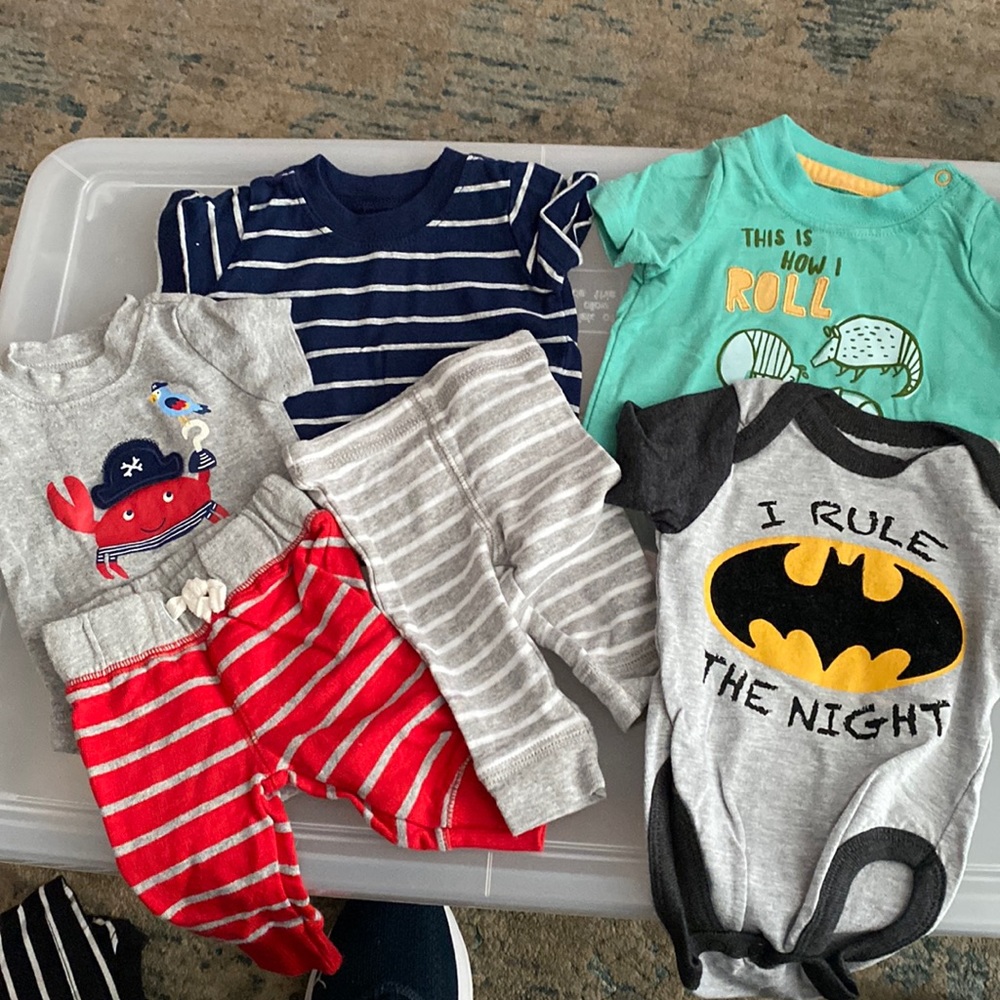 Bundle: newborn boys shirts and pants